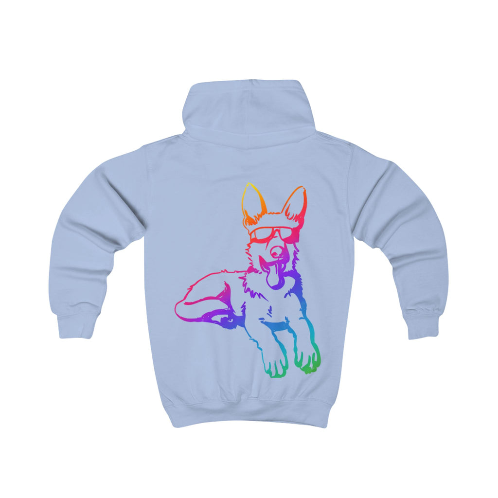 Rainbow Neon German Shepherd Hoodie / Kids Hoodie