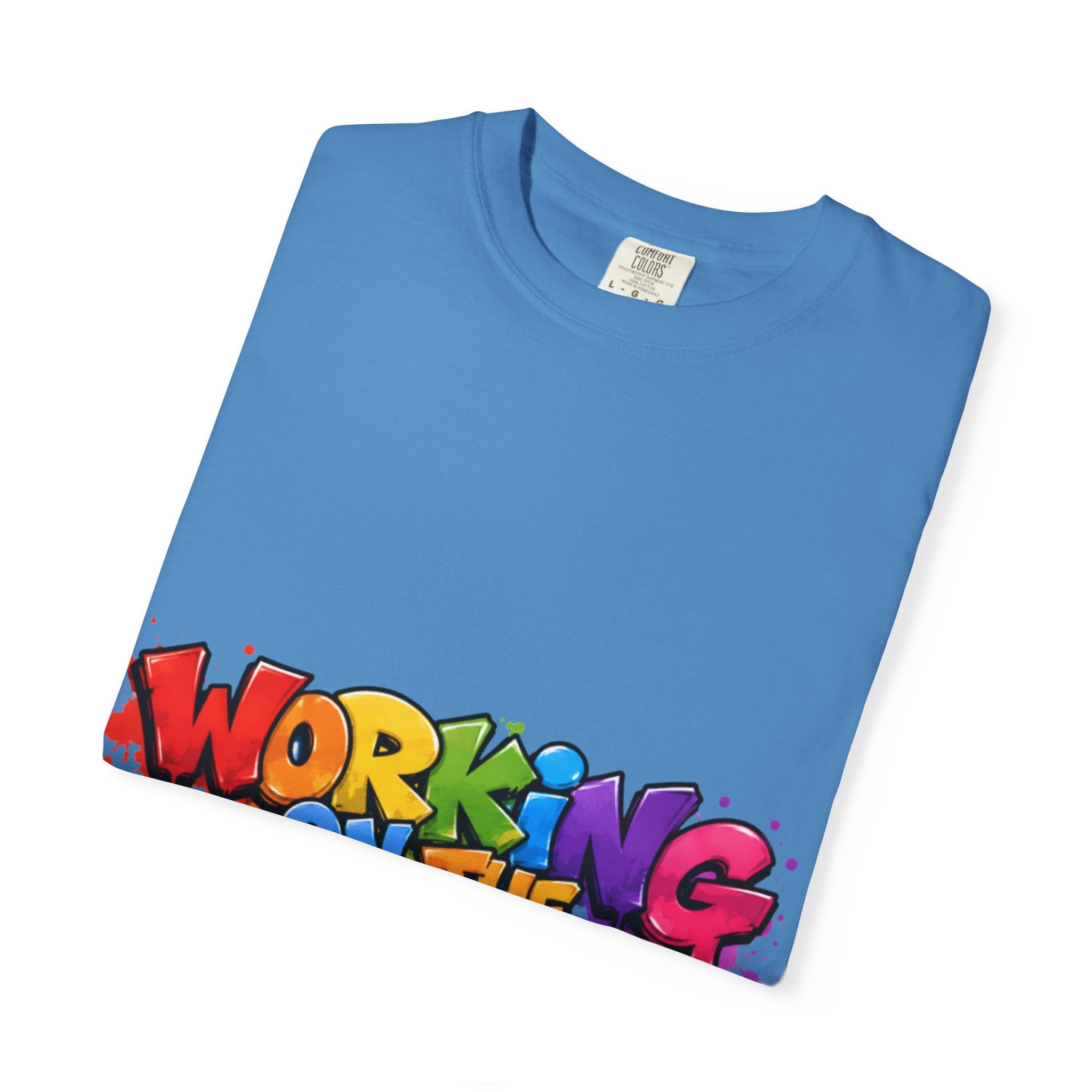 Working on the Tsim graffiti style Adult T-shirt | colorful street art text