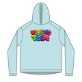 Working on the TSIM Adult Hoodie | Rainbow graffiti text, streetwear sweatshirt