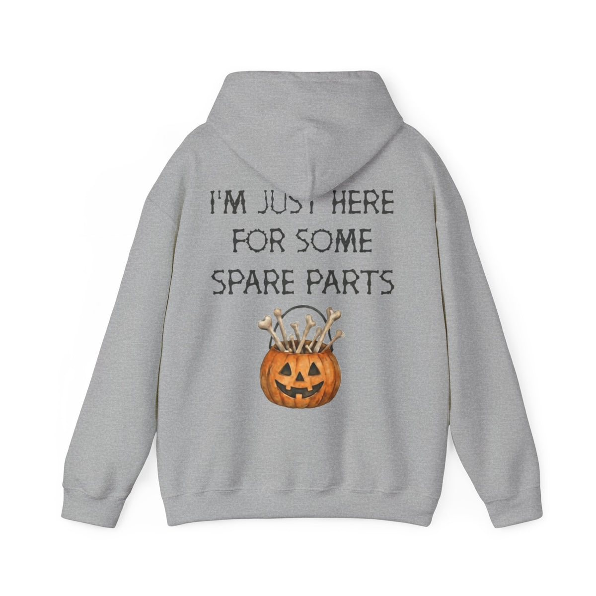 Halloween Pumpkin 'I'm Just Here for Some Spare Parts' Adult Hoodie