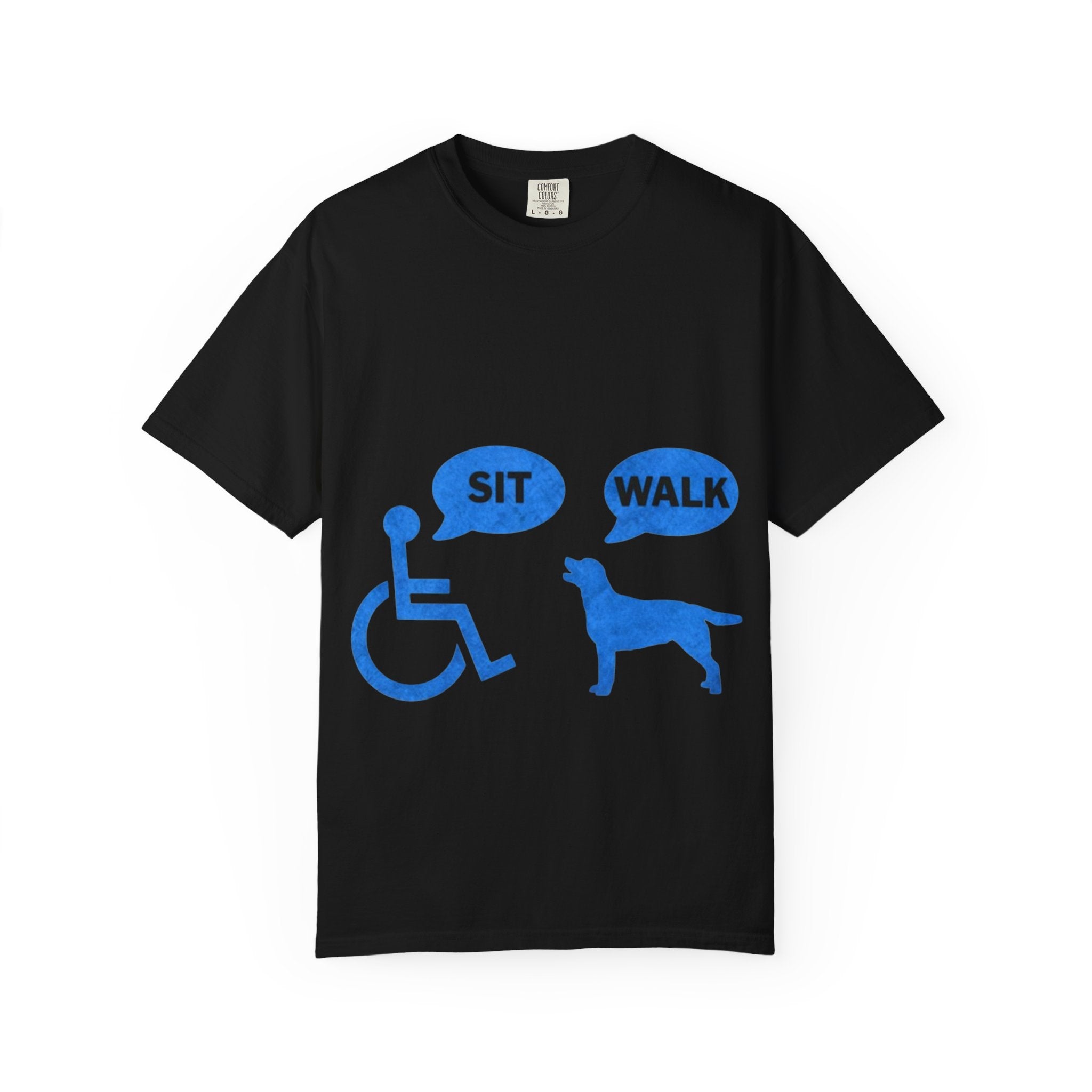 Disabled Veteran & Service Dog T-Shirt — "Sit / Walk" Graphic Tee
