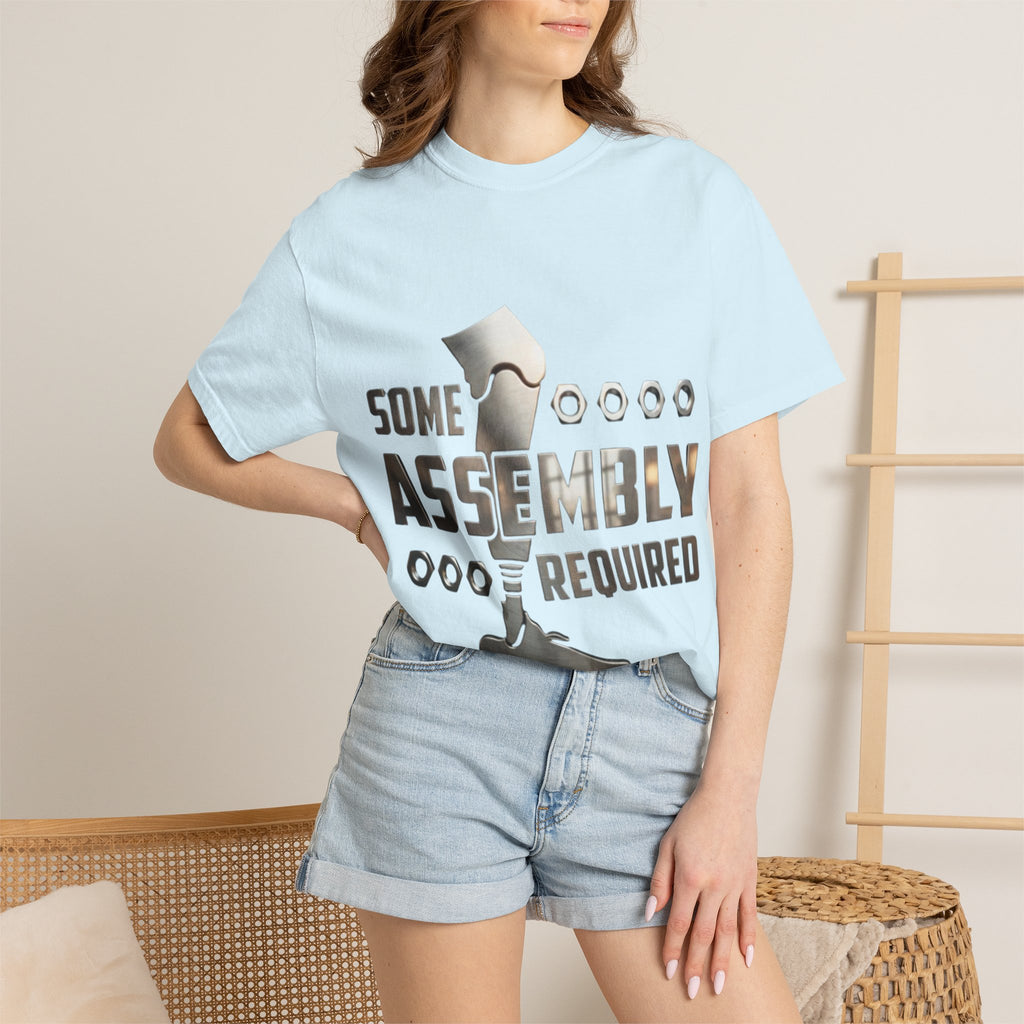 Some Assembly Required Adult T-Shirt — Funny DIY Carpenter Tee