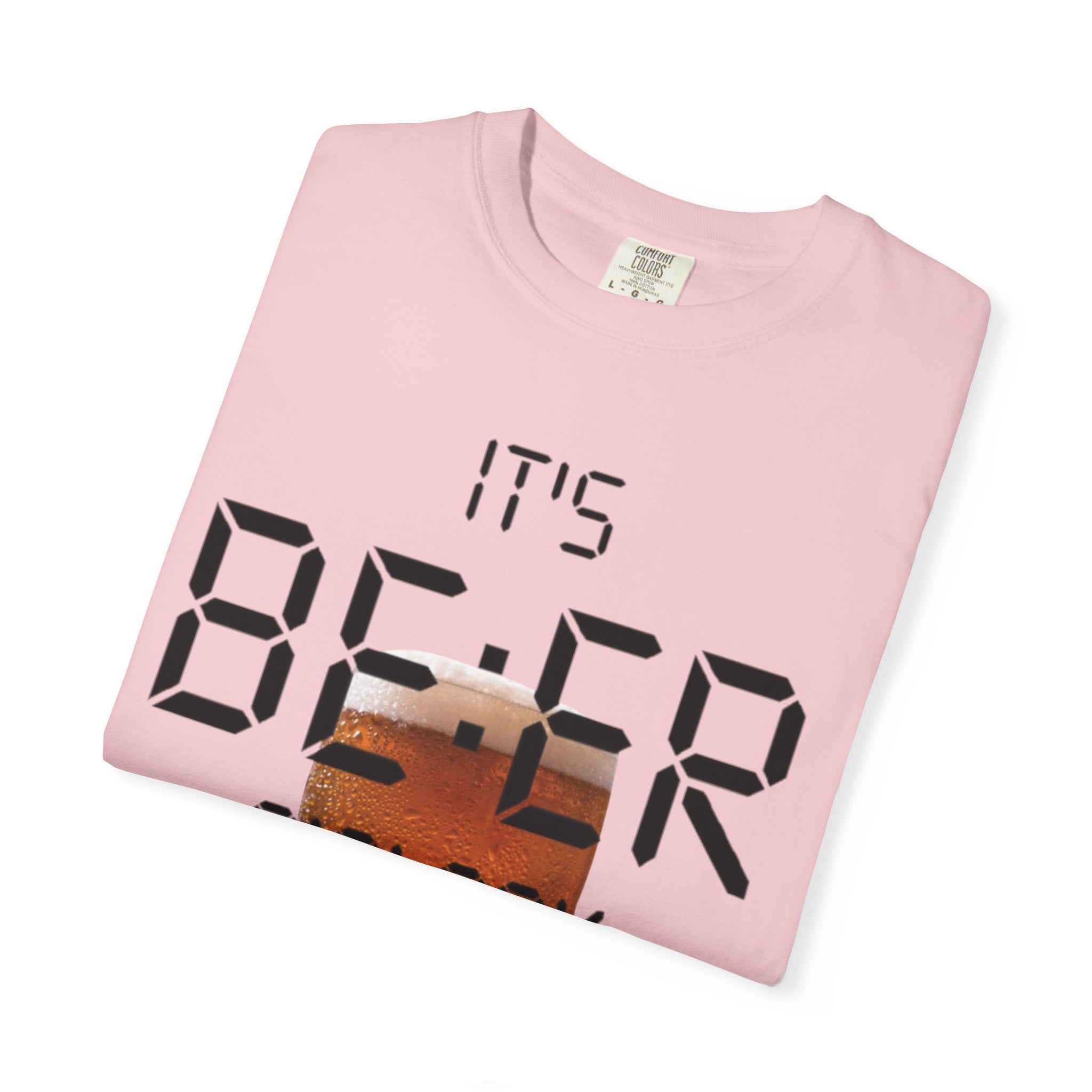 Beer O'Clock Adult T-Shirt — "It's BEER O'CLOCK" Graphic Tee with Pint Glass