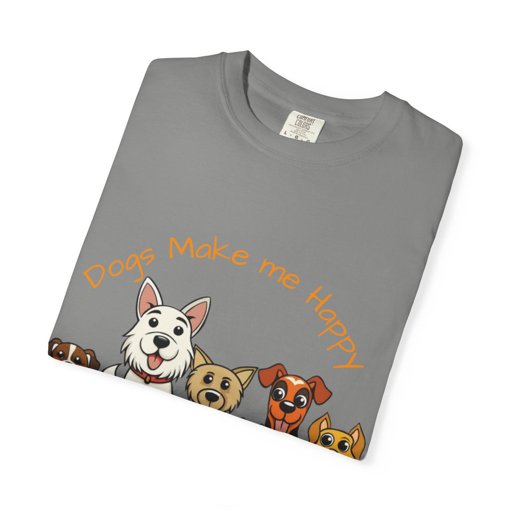 Dog Lover Tee — "Dogs Make Me Happy, Humans Make My Head Hurt" Graphic Adult T-Shirt