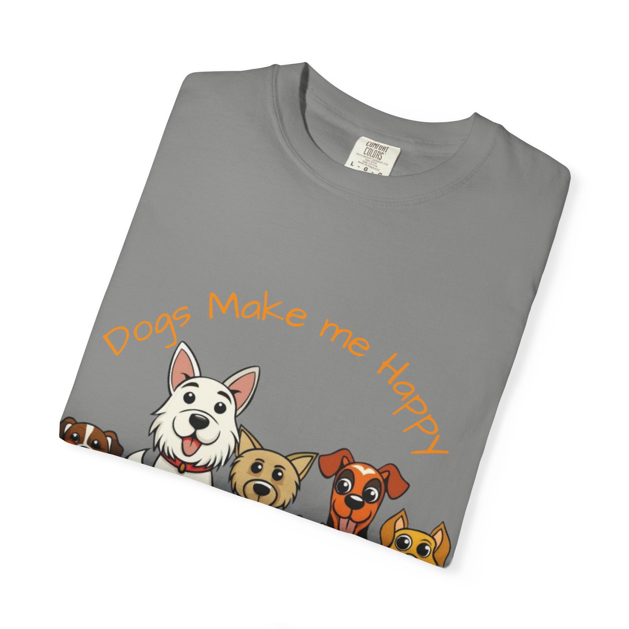 Dog Lover Tee — "Dogs Make Me Happy, Humans Make My Head Hurt" Graphic Adult T-Shirt