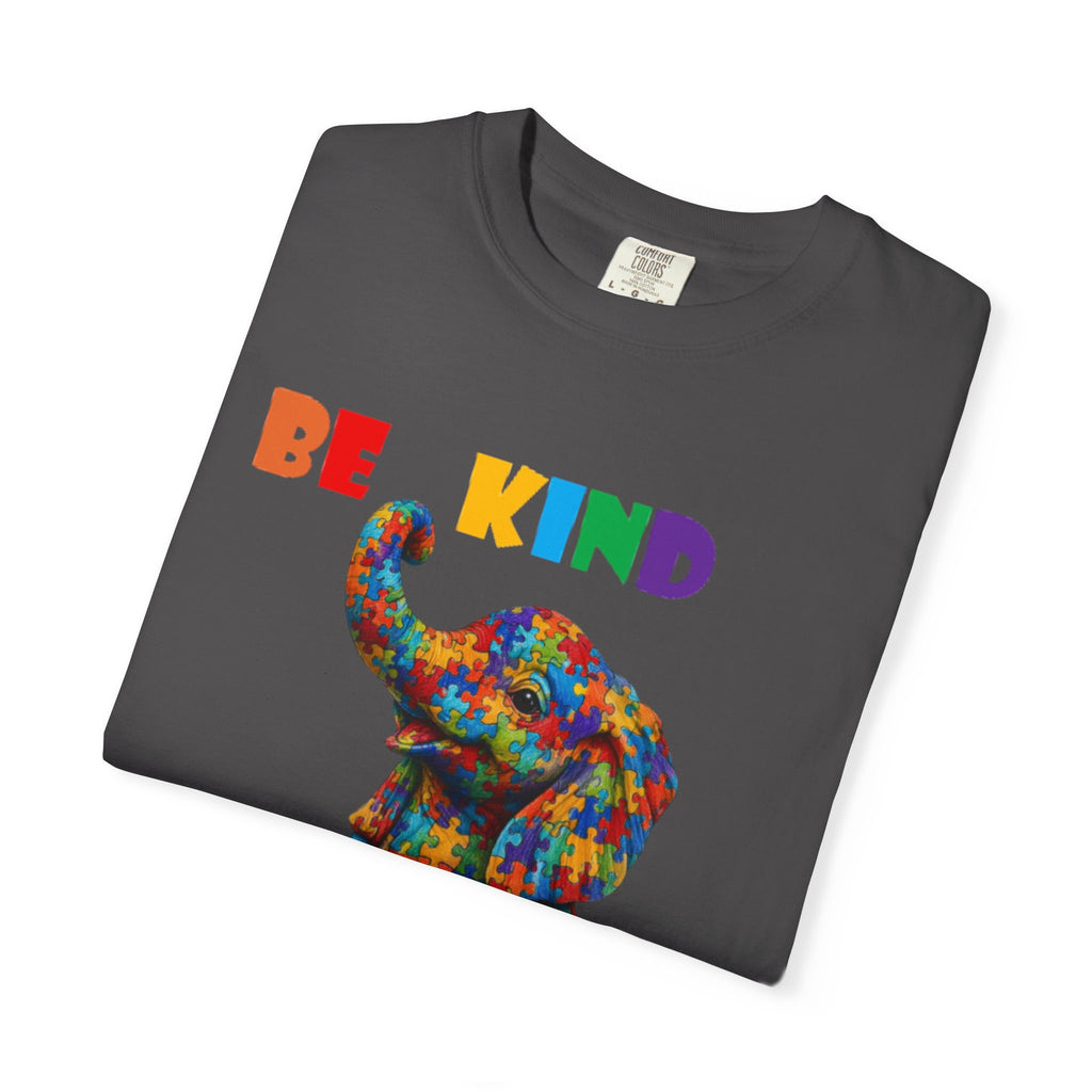 Be Kind Be Strong Elephant T-shirt | Colorful Puzzle Pattern Adult T-Shirt