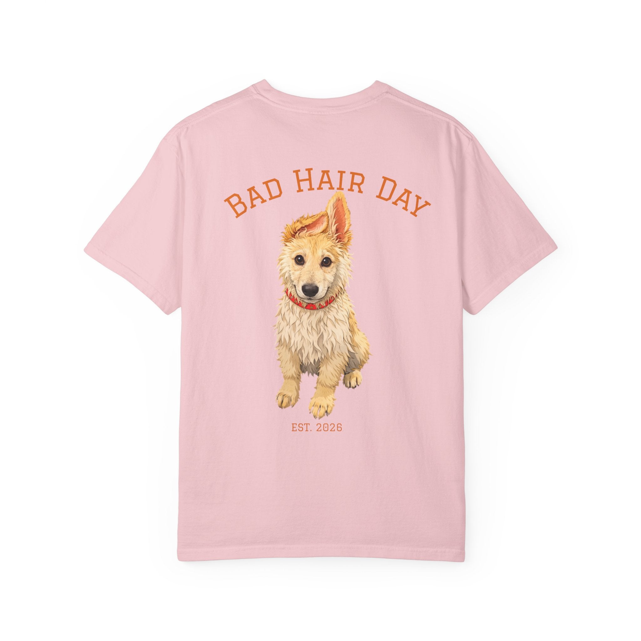 Bad Hair Day Puppy Adult T-Shirt | Paw Print Graphic