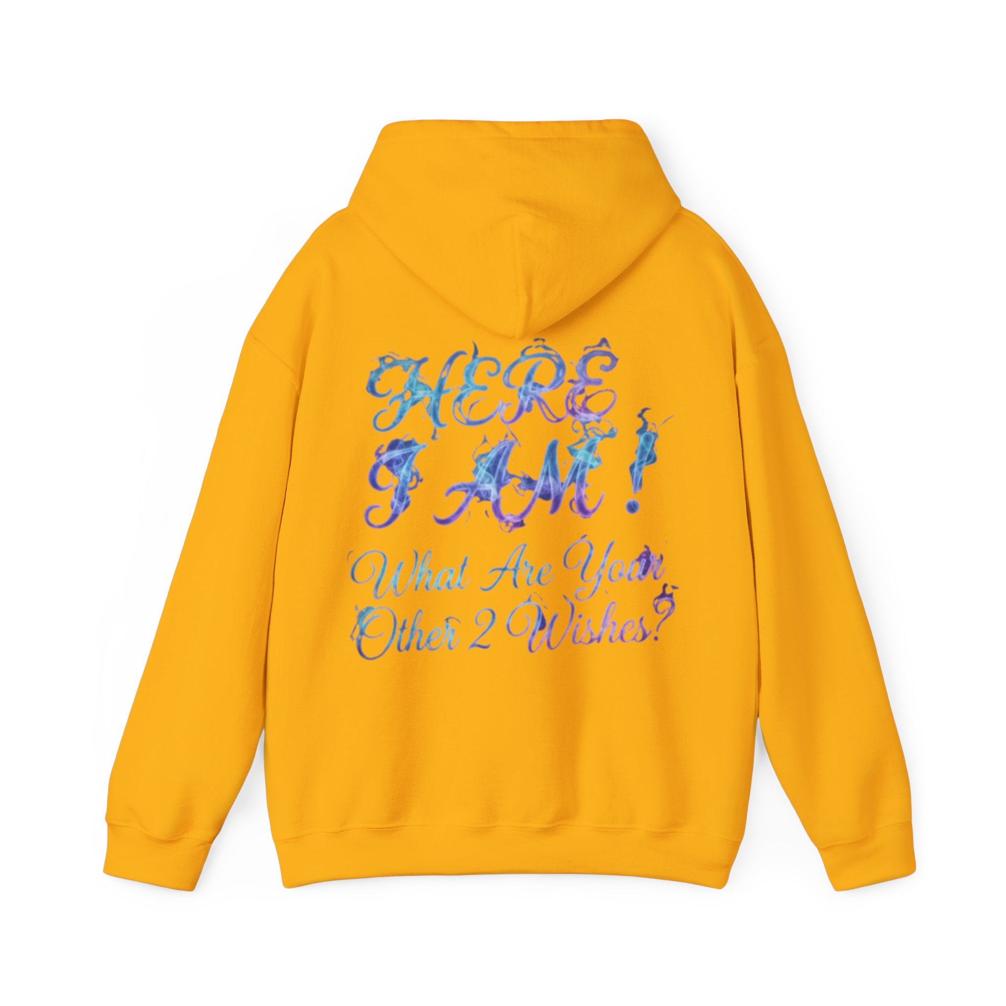 Adult Hoodie — “Here I Am!” Inspirational Script Hooded Sweatshirt