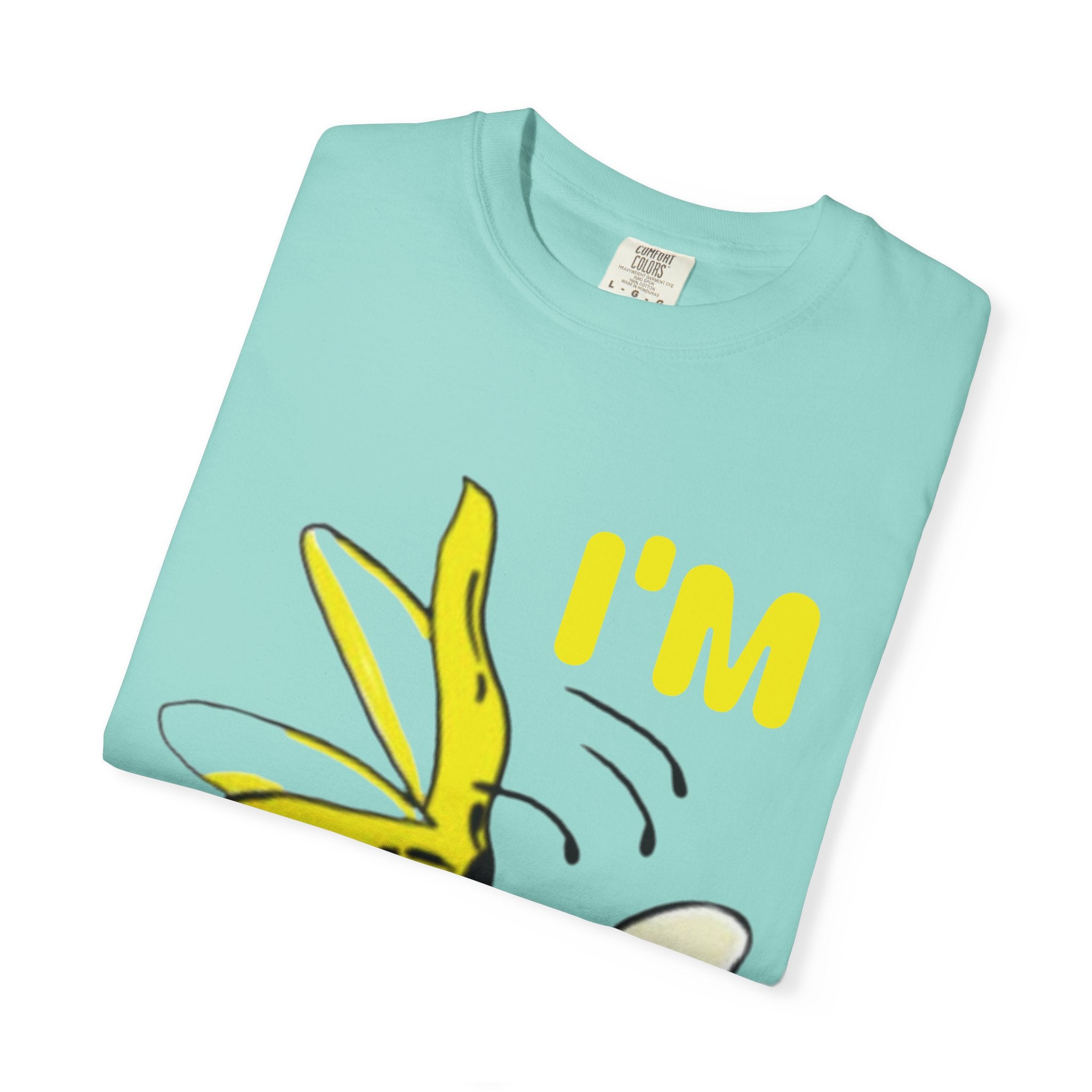 Banana Skateboard Adult T-Shirt — "I’m Free" Cute Skateboarding Banana Graphic Tee