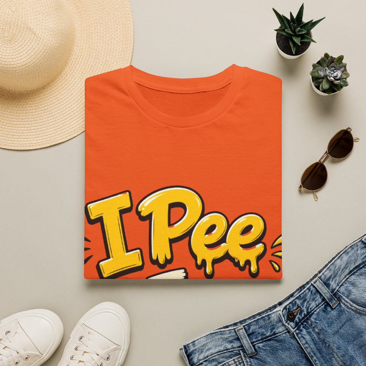 Funny "I Pee in Pools" Adult T-Shirt — Humorous Summer Pool Party Tee