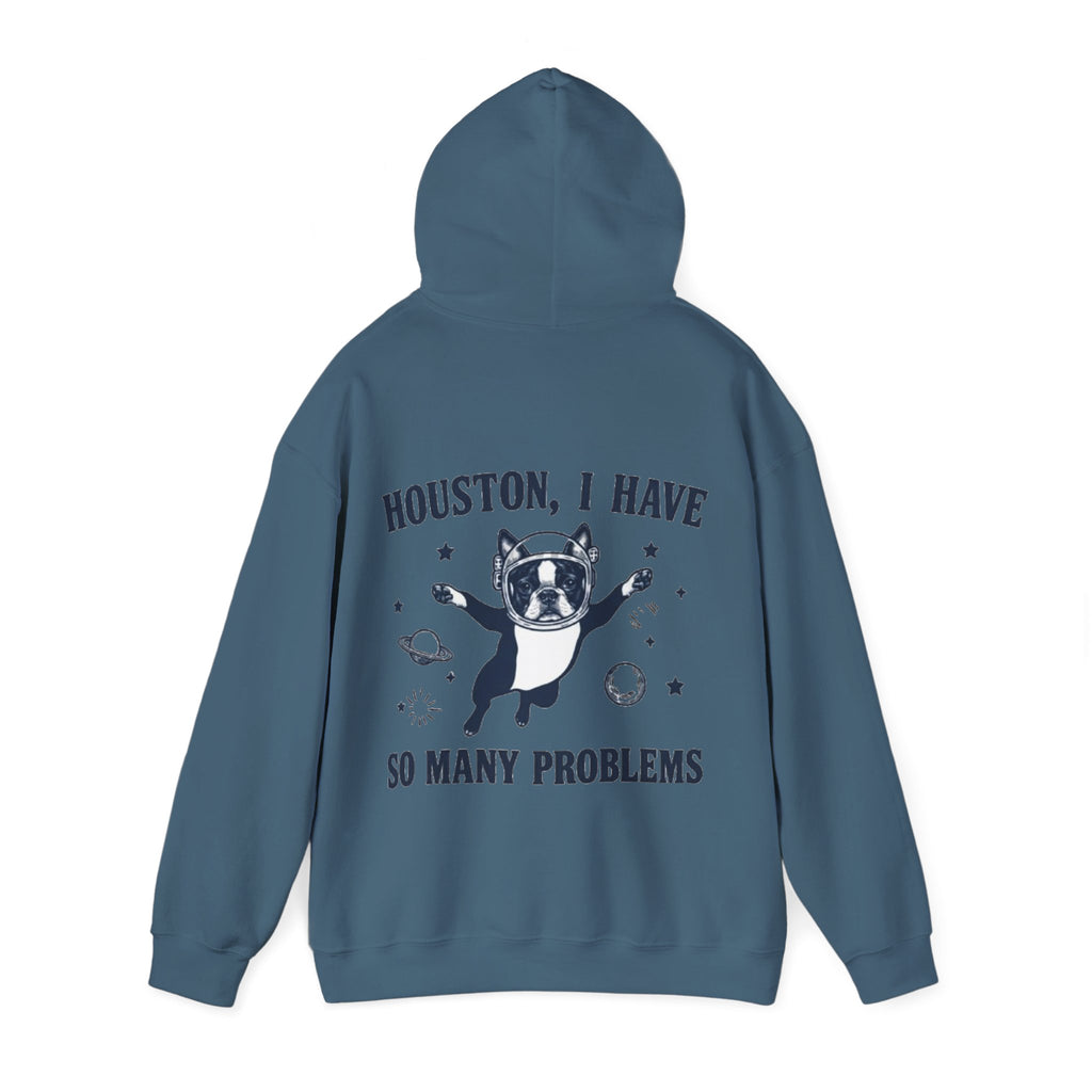 Houston, I Have So Many Problems Adult Hoodie — Funny Space French Bulldog Graphic Hoodie