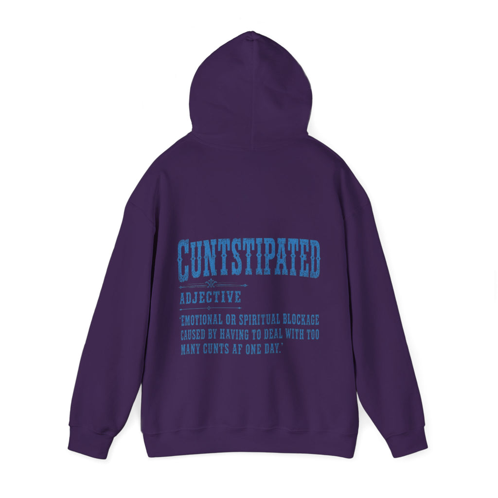 Adult Hoodie — 'Cuntstipated' Definition Graphic Pullover