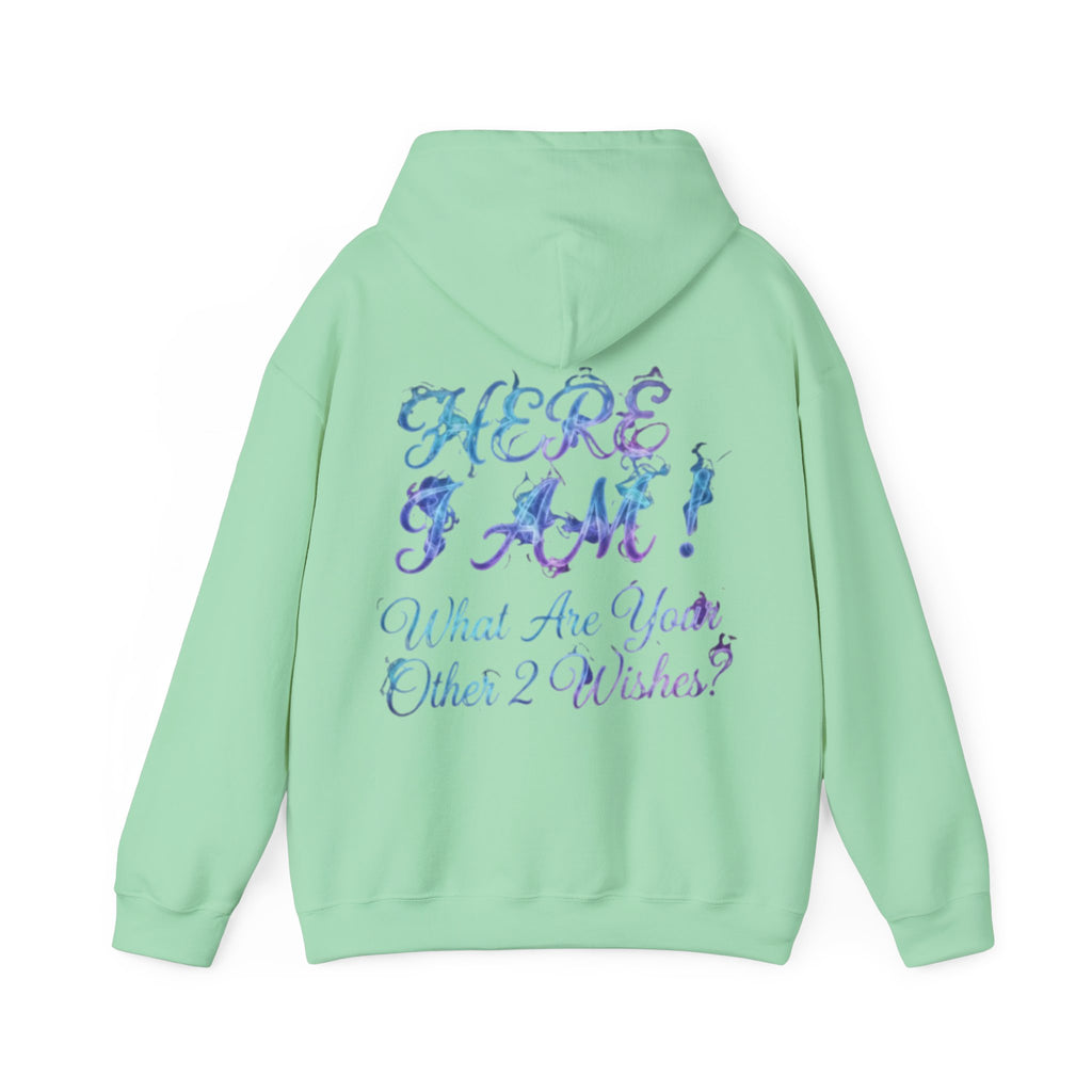 Adult Hoodie — “Here I Am!” Inspirational Script Hooded Sweatshirt