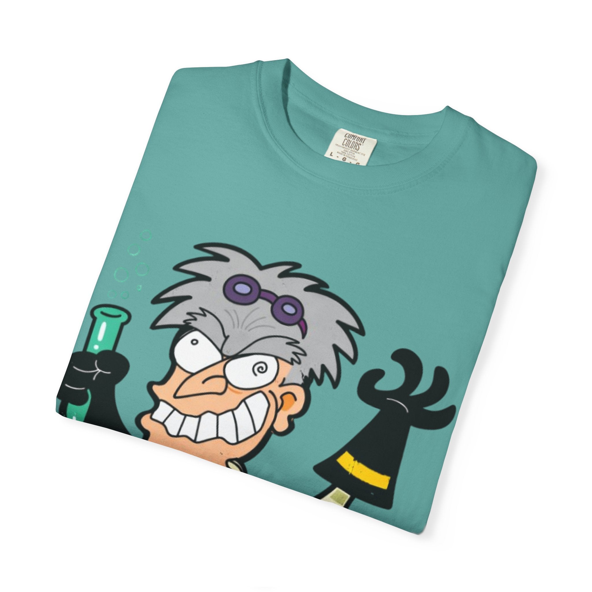 Science Cartoon  Adult T-Shirt — "It's Not Rocket Science" Lab Mad Scientist Tee