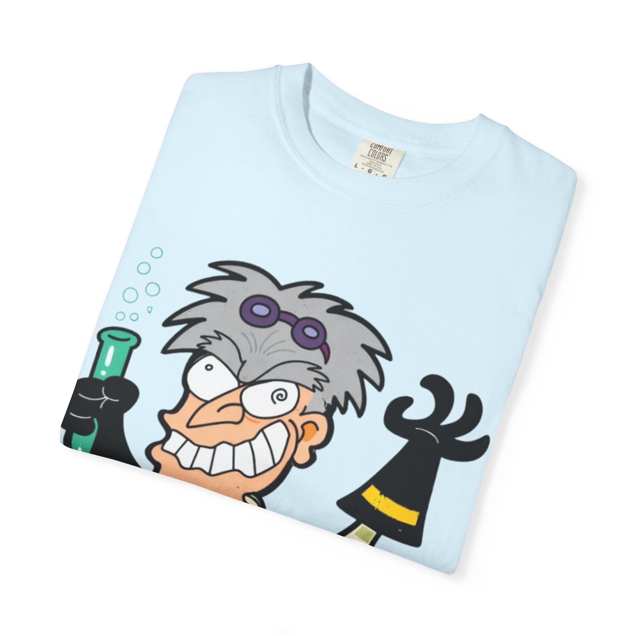 Science Cartoon  Adult T-Shirt — "It's Not Rocket Science" Lab Mad Scientist Tee