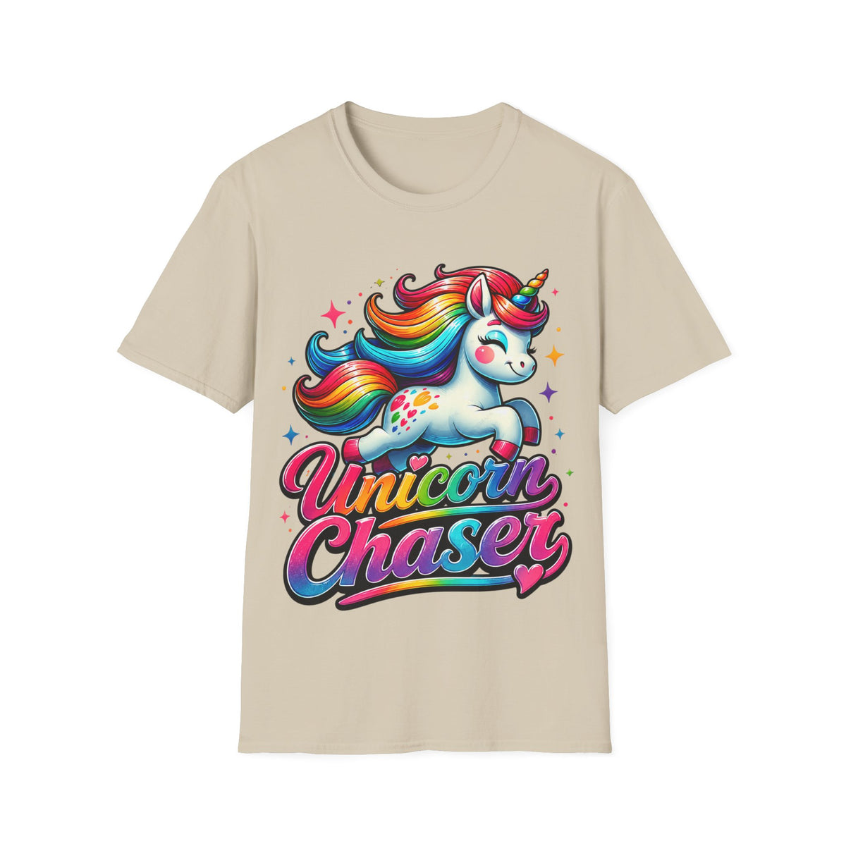 Funny Unicorn Chaser Adult T-Shirt — Rainbow Magical Unicorn Tee