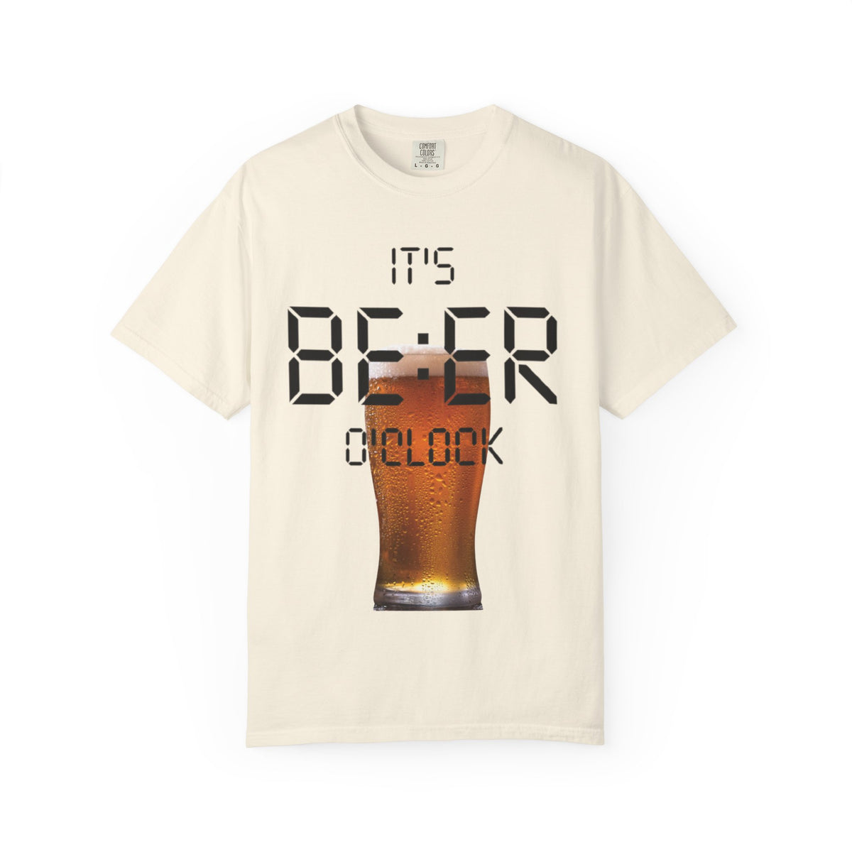 Beer O'Clock Adult T-Shirt — "It's BEER O'CLOCK" Graphic Tee with Pint Glass
