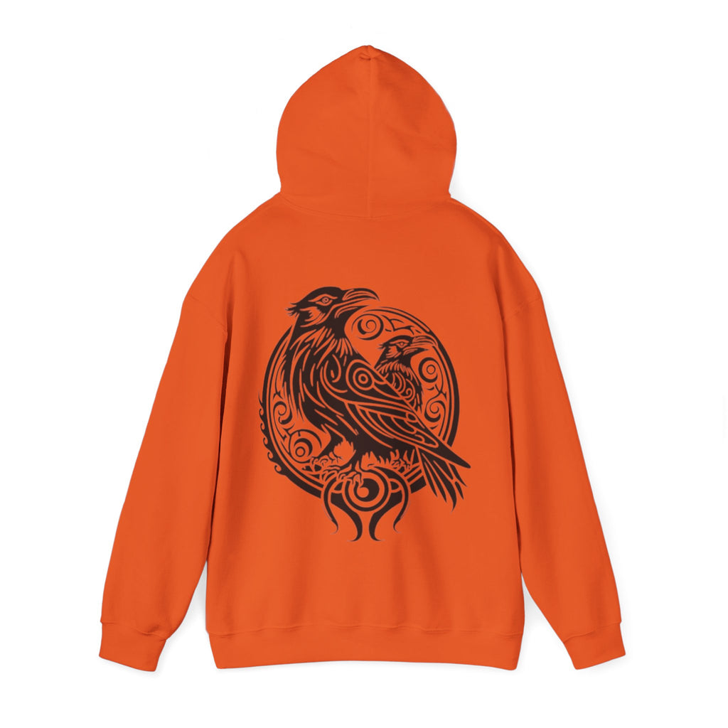 Odens Raven'sTribal Circle Adult Hoodie — Huginn and Muninn