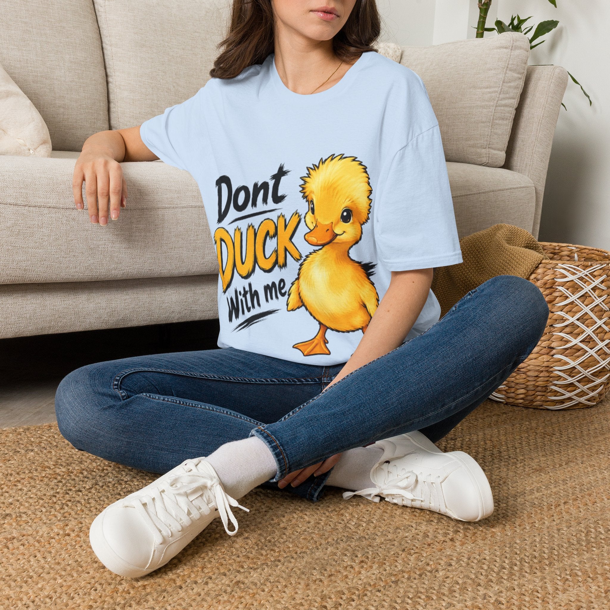 Don't Duck With Me Adult T-Shirt — Cute Yellow Duck Graphic Tee