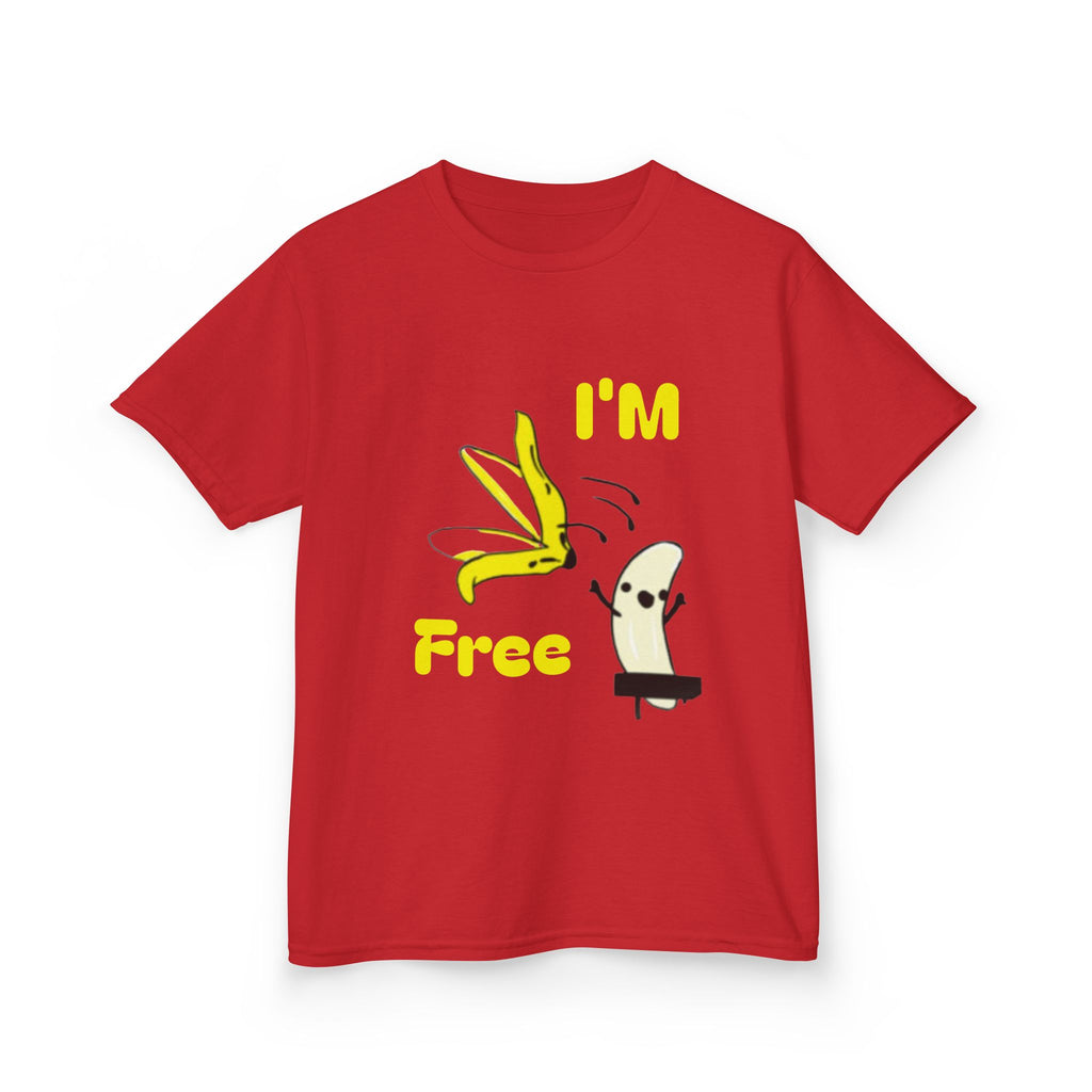 Kids Tee — Cute 'I'm Free' Banana Cartoon Shirt for Children