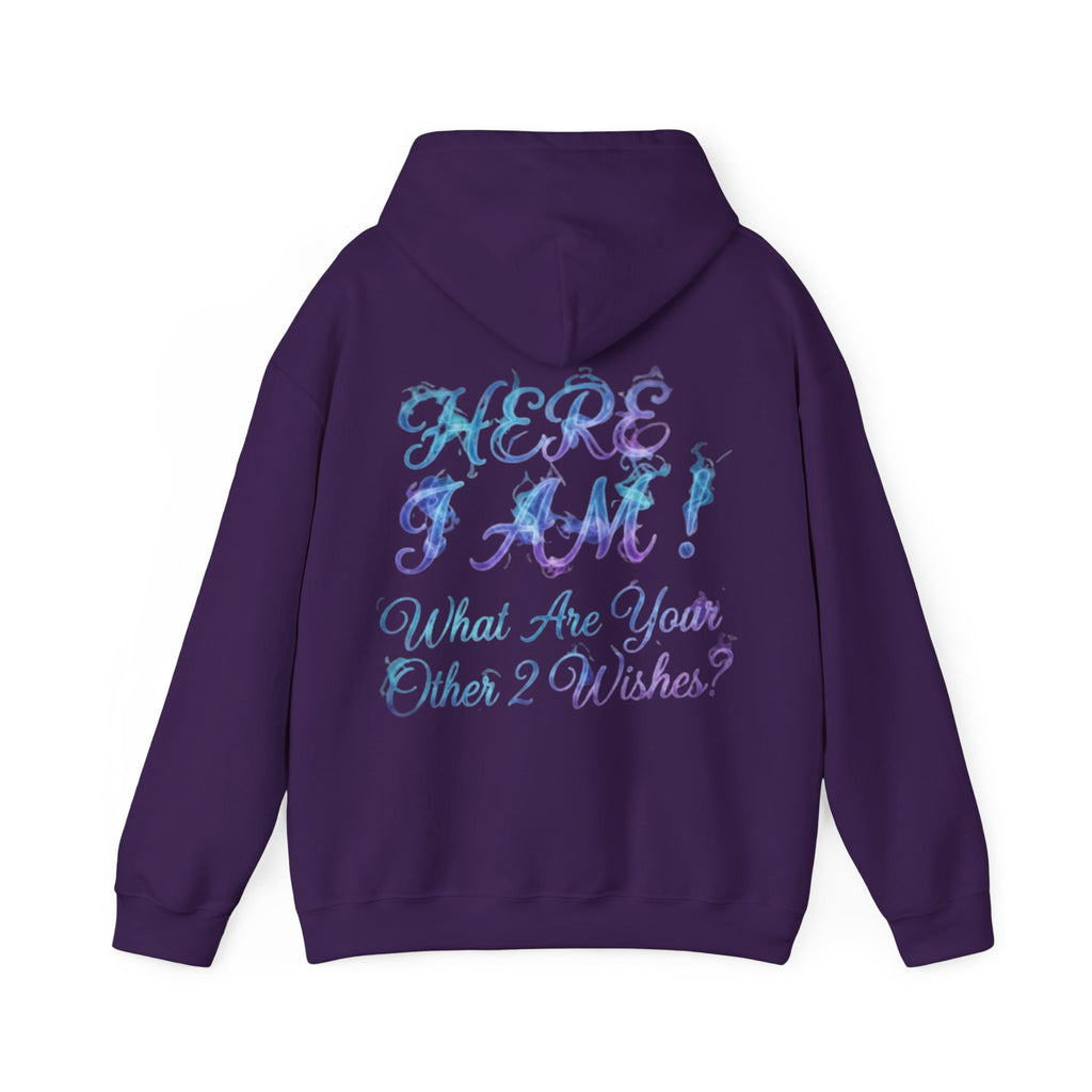 Adult Hoodie — “Here I Am!” Inspirational Script Hooded Sweatshirt