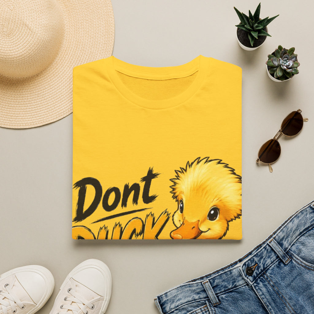 Don't Duck With Me Adult T-Shirt — Cute Yellow Duck Graphic Tee