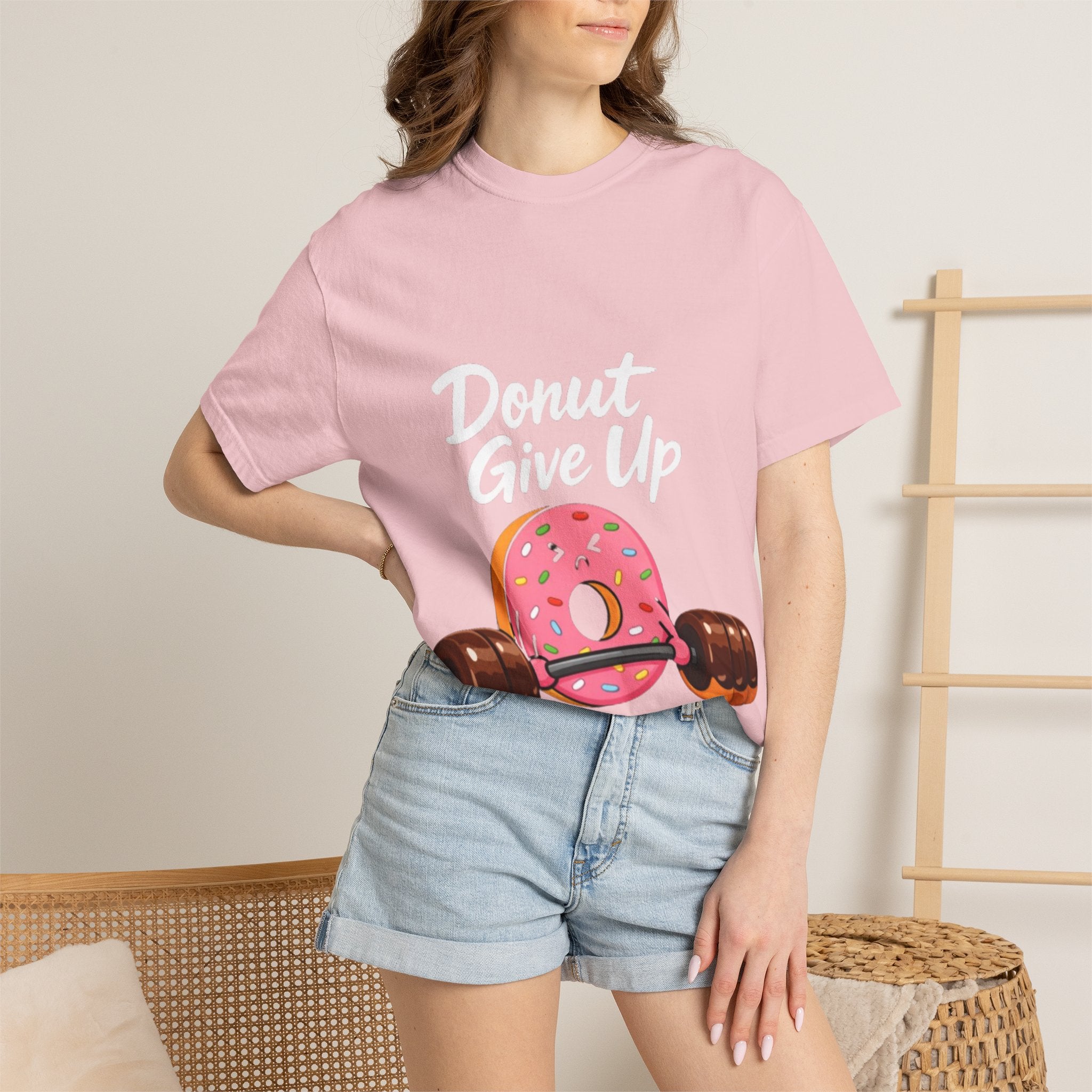 Donut Give Up Adult T-Shirt — Funny Fitness Donut Graphic Tee