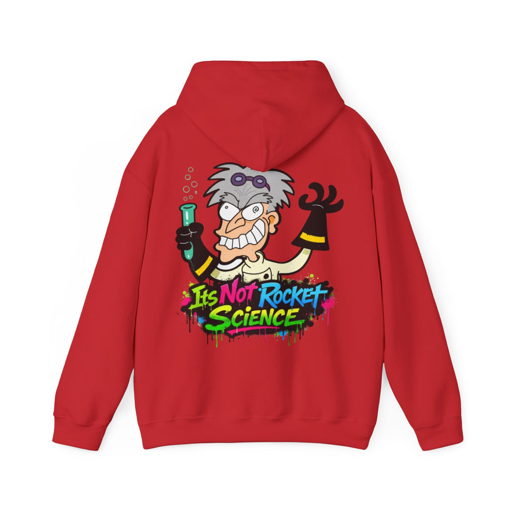 Mad Scientist Adult Hoodie — "It's Not Rocket Science" Graphic Pullover