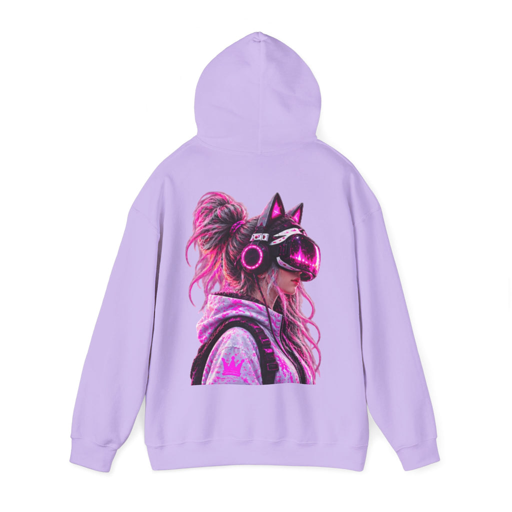 Cyberpunk VR Adult Hoodie — Neon Retro Gamer Aesthetic