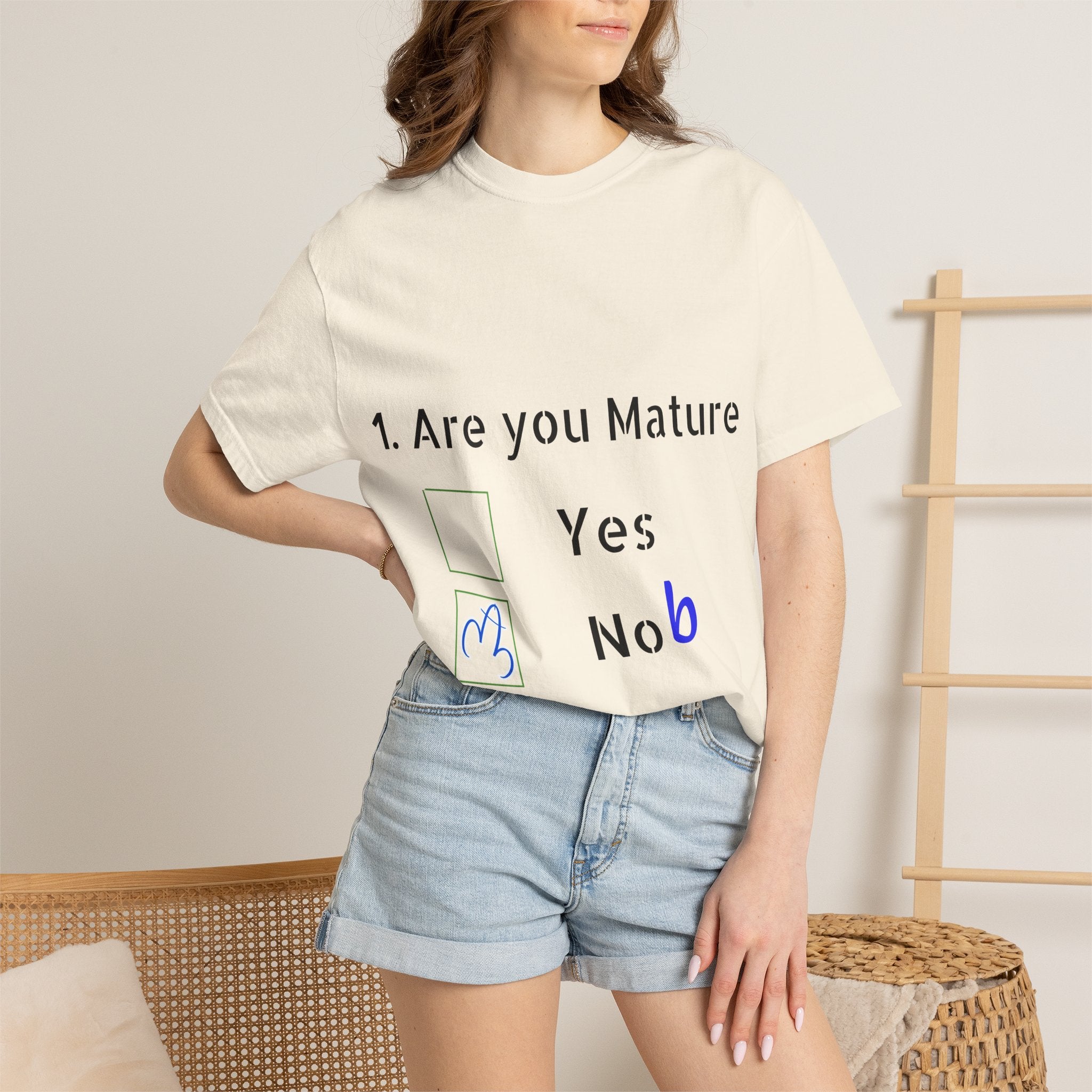 Adult T-Shirt — Funny "Are You Mature?" Checkbox Graphic Tee