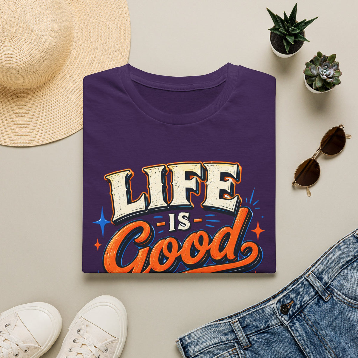 Life Is Good Adult T‑Shirt — "Life Is Good, You Should Get One" Retro Graphic Tee