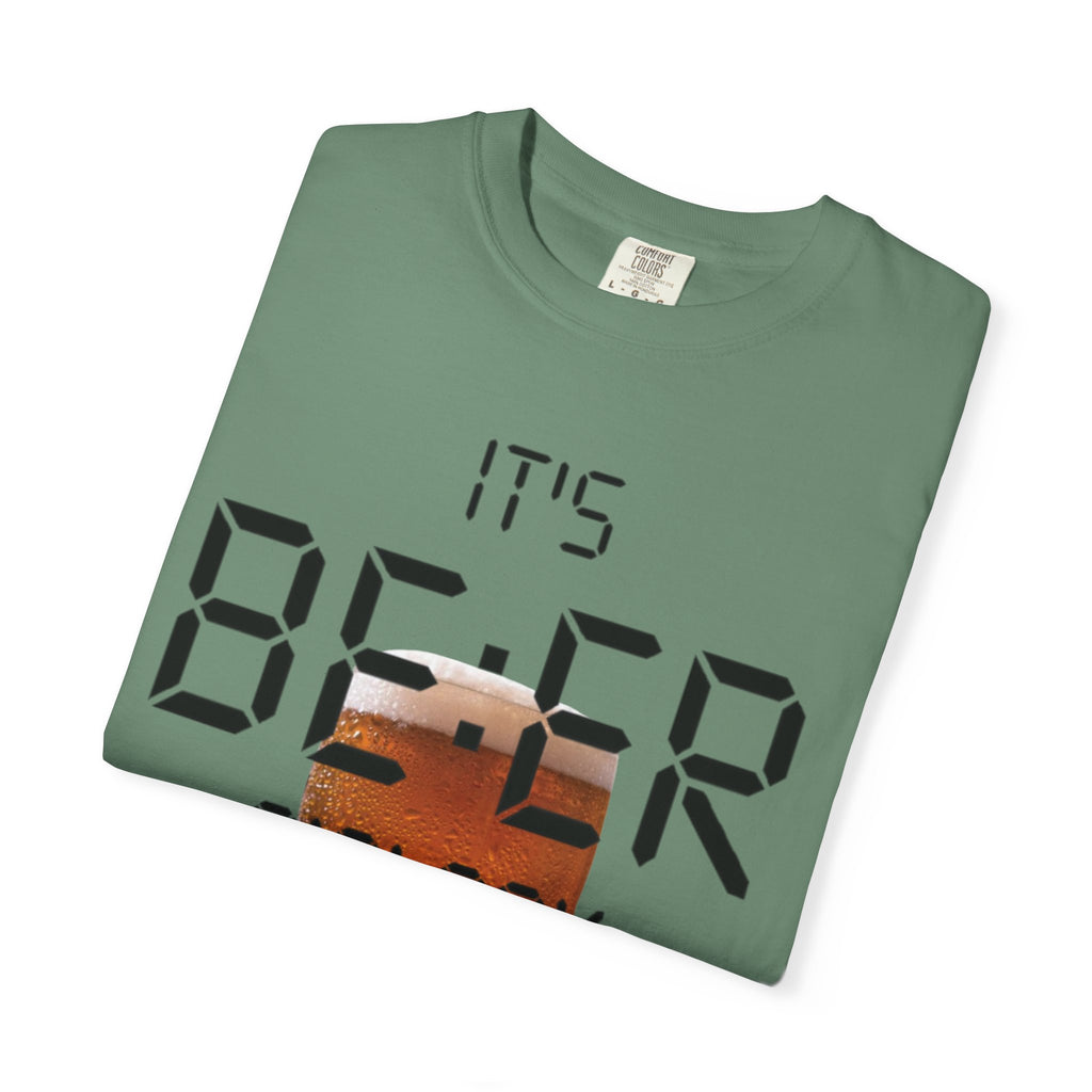 Beer O'Clock Adult T-Shirt — "It's BEER O'CLOCK" Graphic Tee with Pint Glass