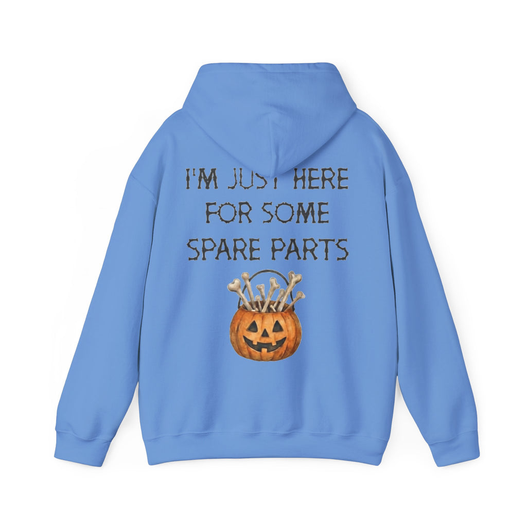 Halloween Pumpkin 'I'm Just Here for Some Spare Parts' Adult Hoodie