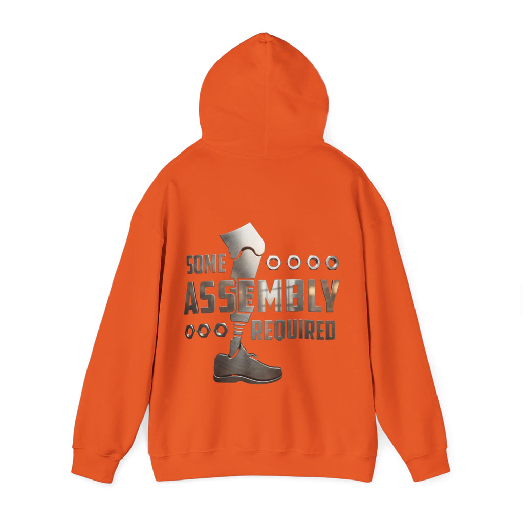 Adult Hoodie — "Some Assembly Required" Robot Leg Graphic Pullover