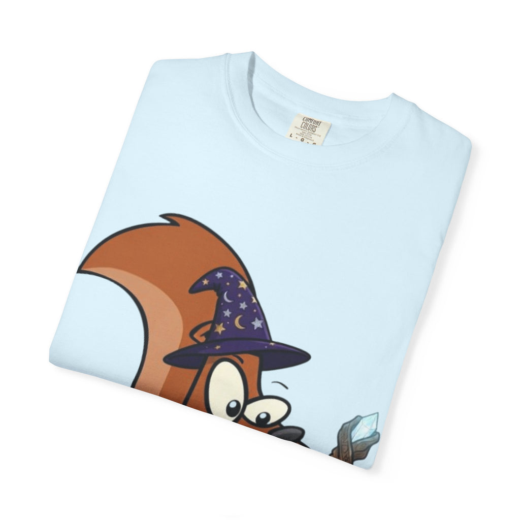 Wizard Squirrel Adult T-Shirt — "Rizz 'em With The Tism" Cute Magic Cartoon Tee
