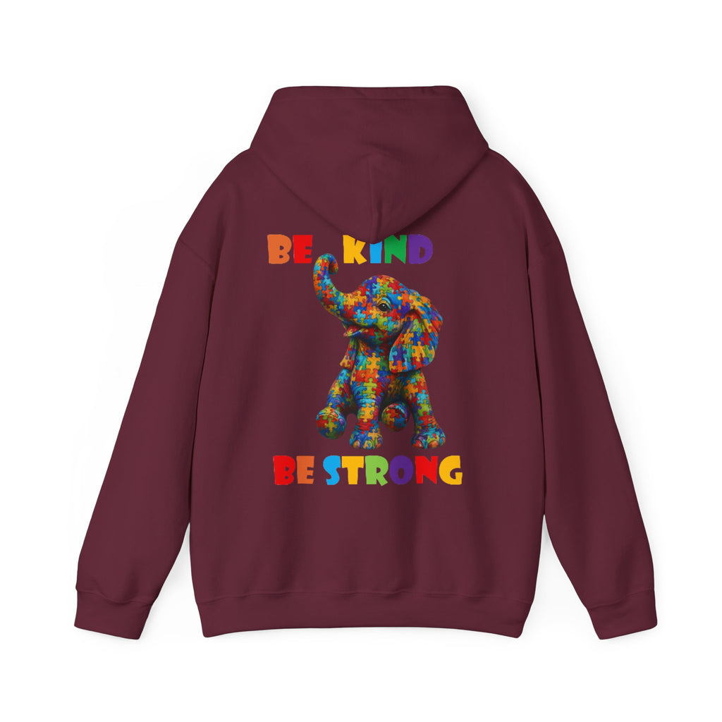 Colorful Elephant 'Be Kind Be Strong' / Adult Hoodie