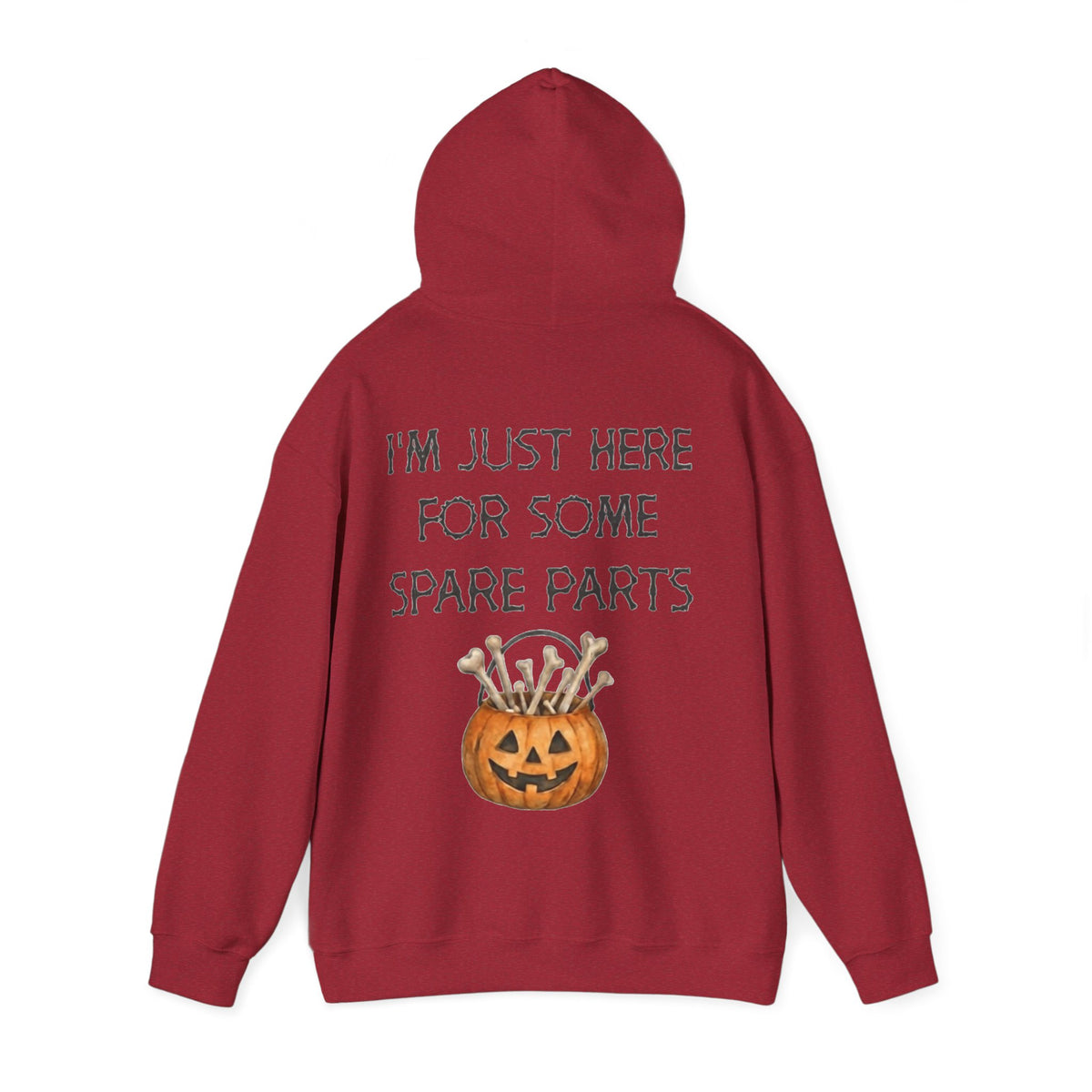 Halloween Pumpkin 'I'm Just Here for Some Spare Parts' Adult Hoodie