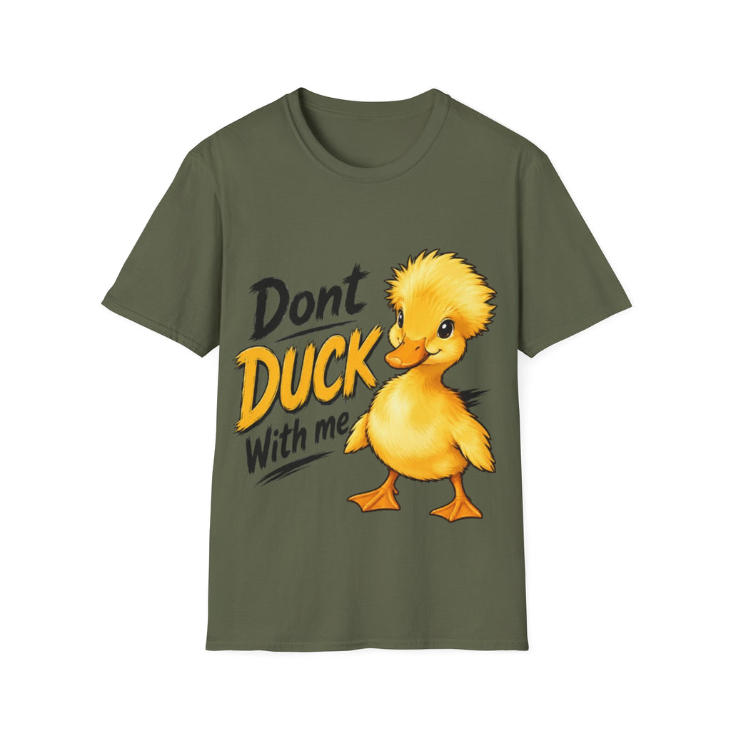 Don't Duck With Me Adult T-Shirt — Cute Yellow Duck Graphic Tee