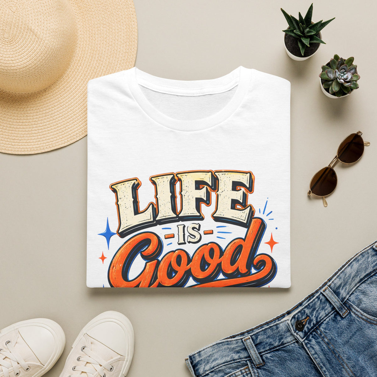 Life Is Good Adult T‑Shirt — "Life Is Good, You Should Get One" Retro Graphic Tee