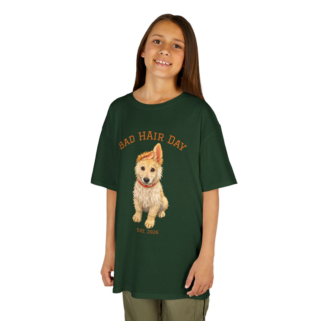 Bad Hair Day Puppy Tee | Tyra Illustration Kids T-Shirt