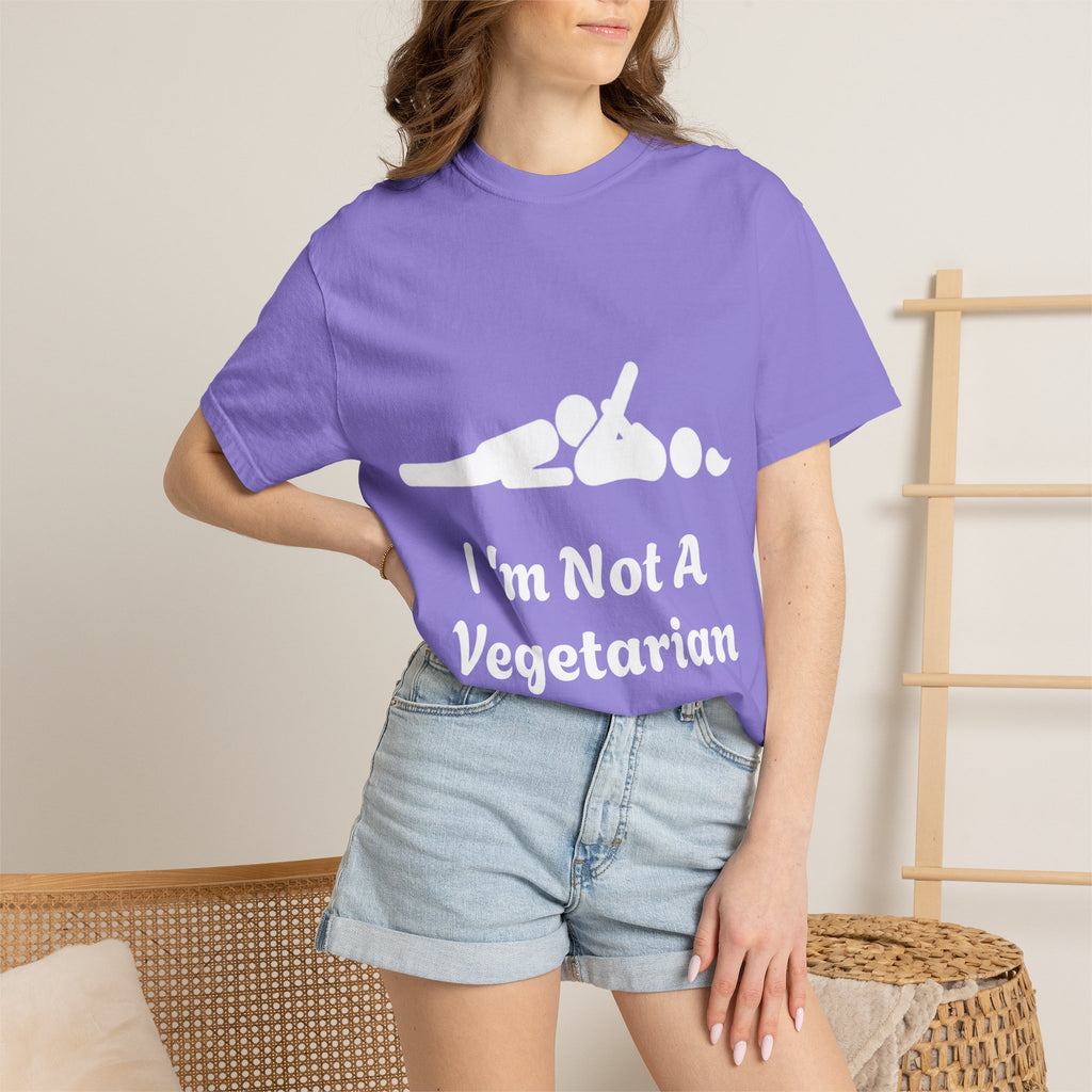 Adult T-Shirt — Funny " i'm Not a Vegetarian" Graphic Tee (Meat Lover Humor)