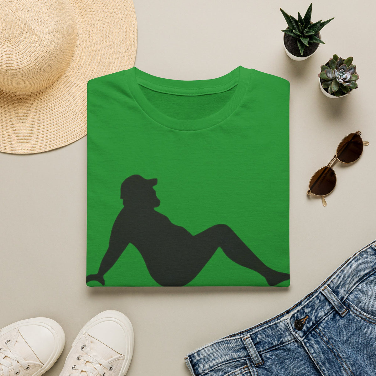 Curvy Silhouette Adult T-Shirt — "Real Men Have Curves" Graphic Tee