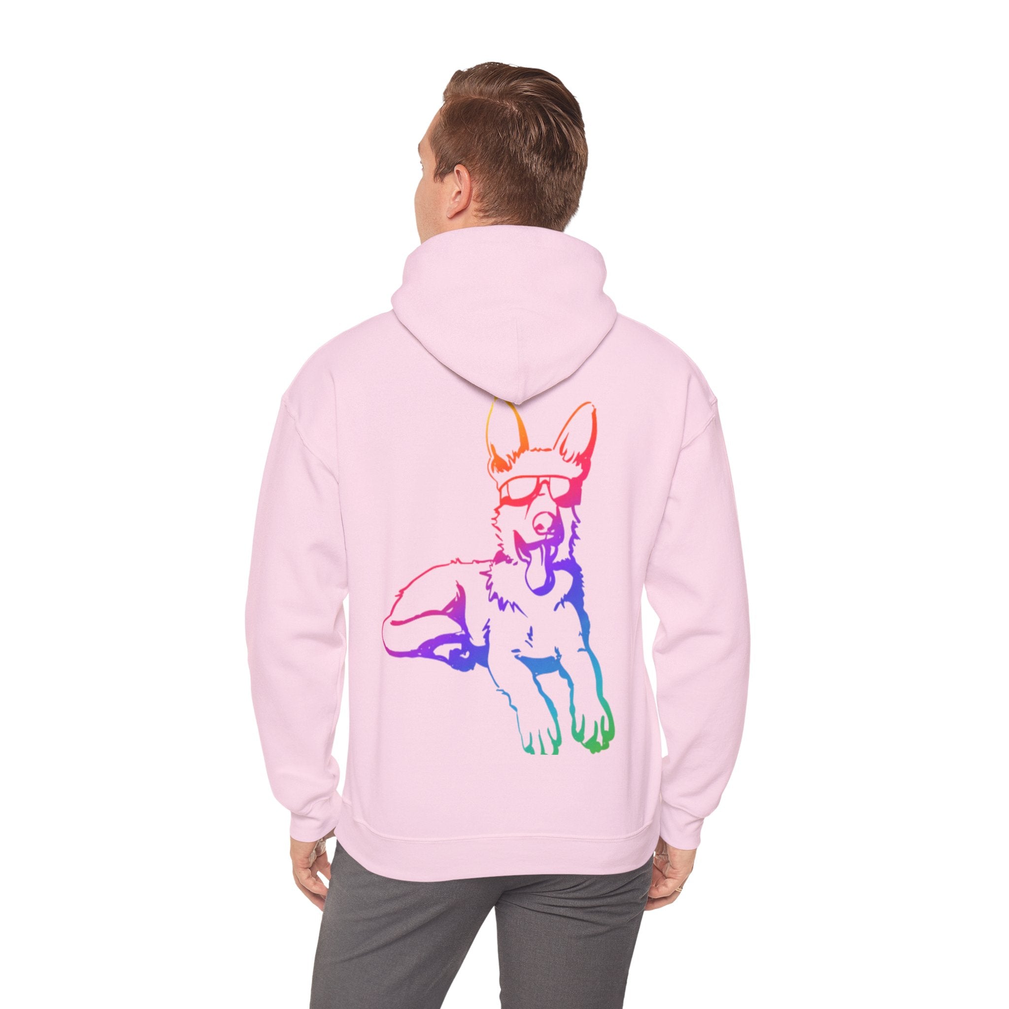 Rainbow Neon German Shepherd Hoodie |  Adults Hoodie