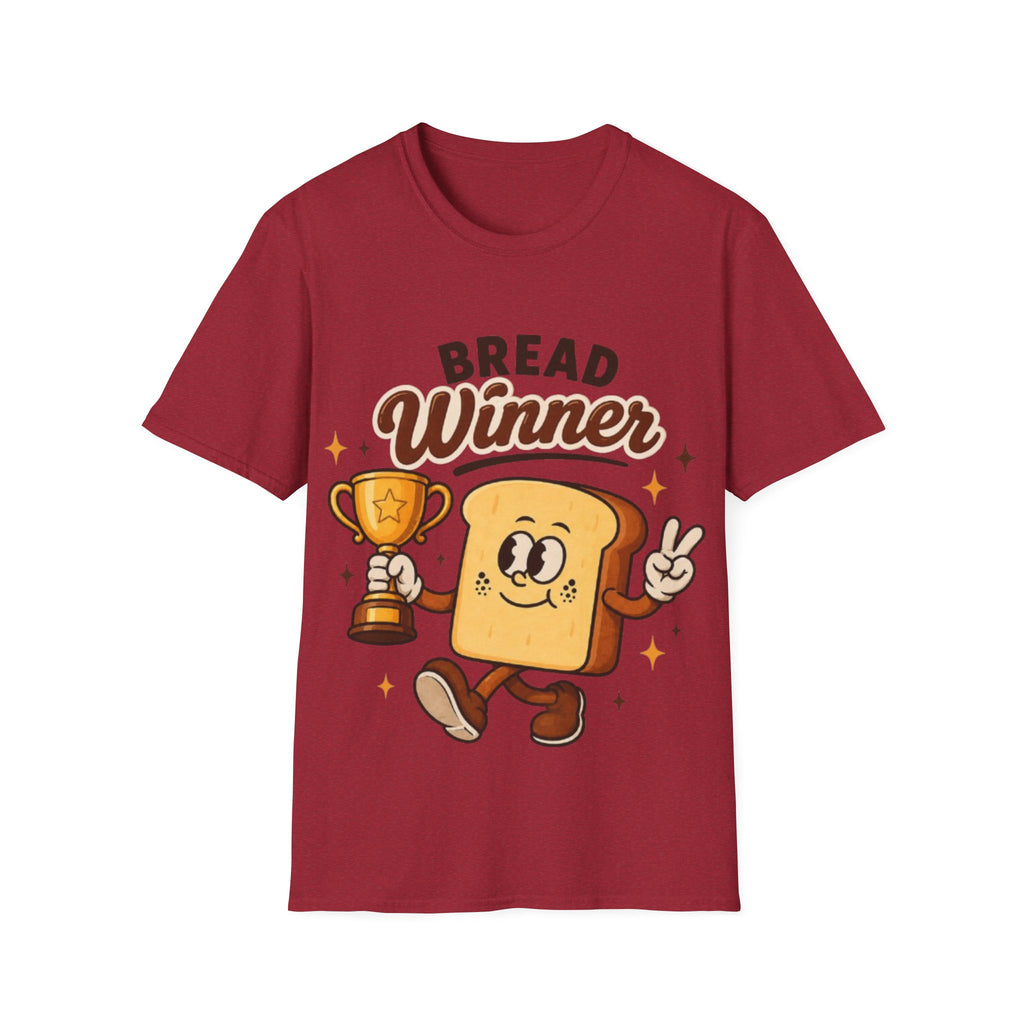 Bread Winner Adult T‑Shirt — Funny Toast Cartoon Tee for Bakers & Breakfast Lovers