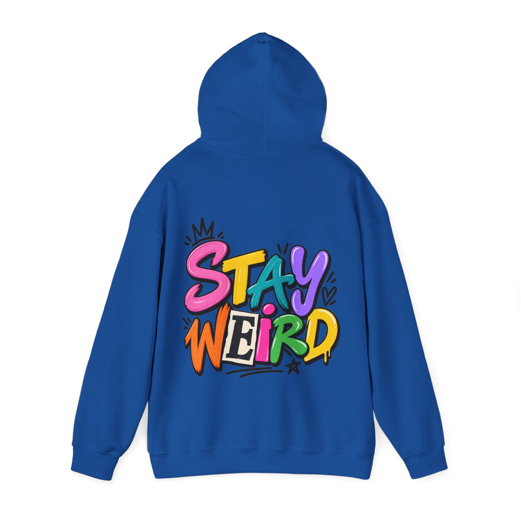 Stay Weird Adult Hoodie – Colorful Graffiti Graphic Hoodie