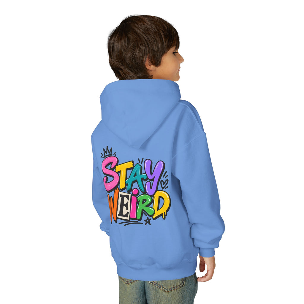 Kids Hoodie - "Stay Weird" Colorful Graffiti Graphic
