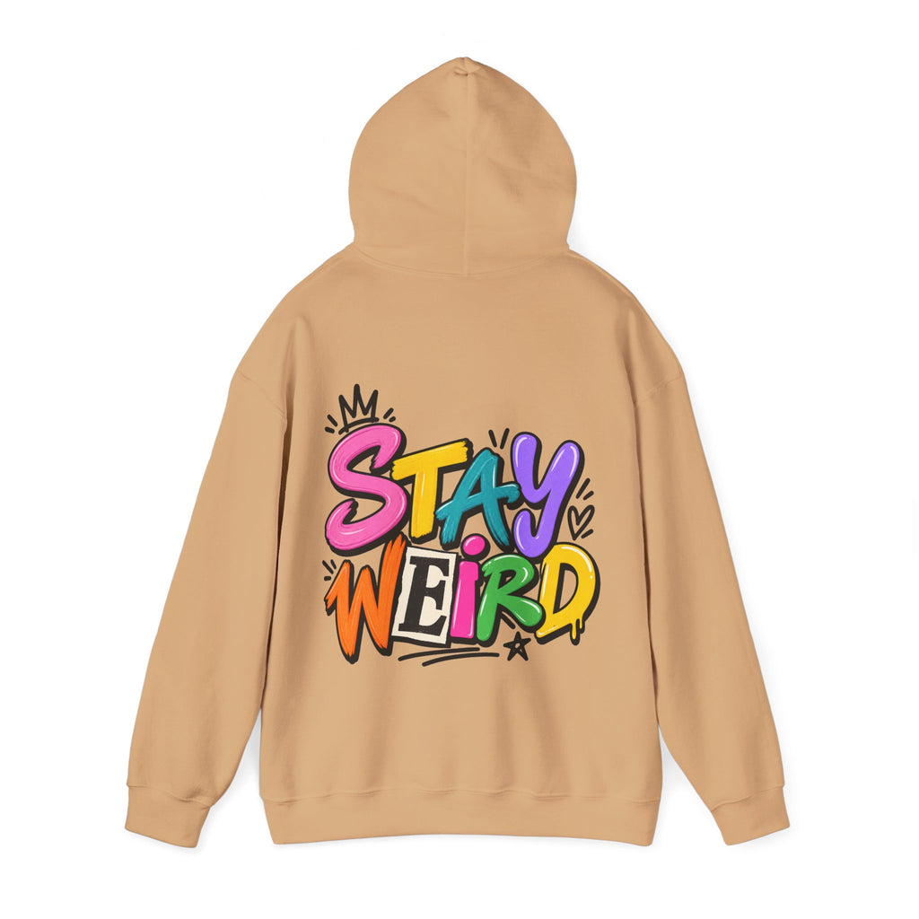 Stay Weird Adult Hoodie – Colorful Graffiti Graphic Hoodie