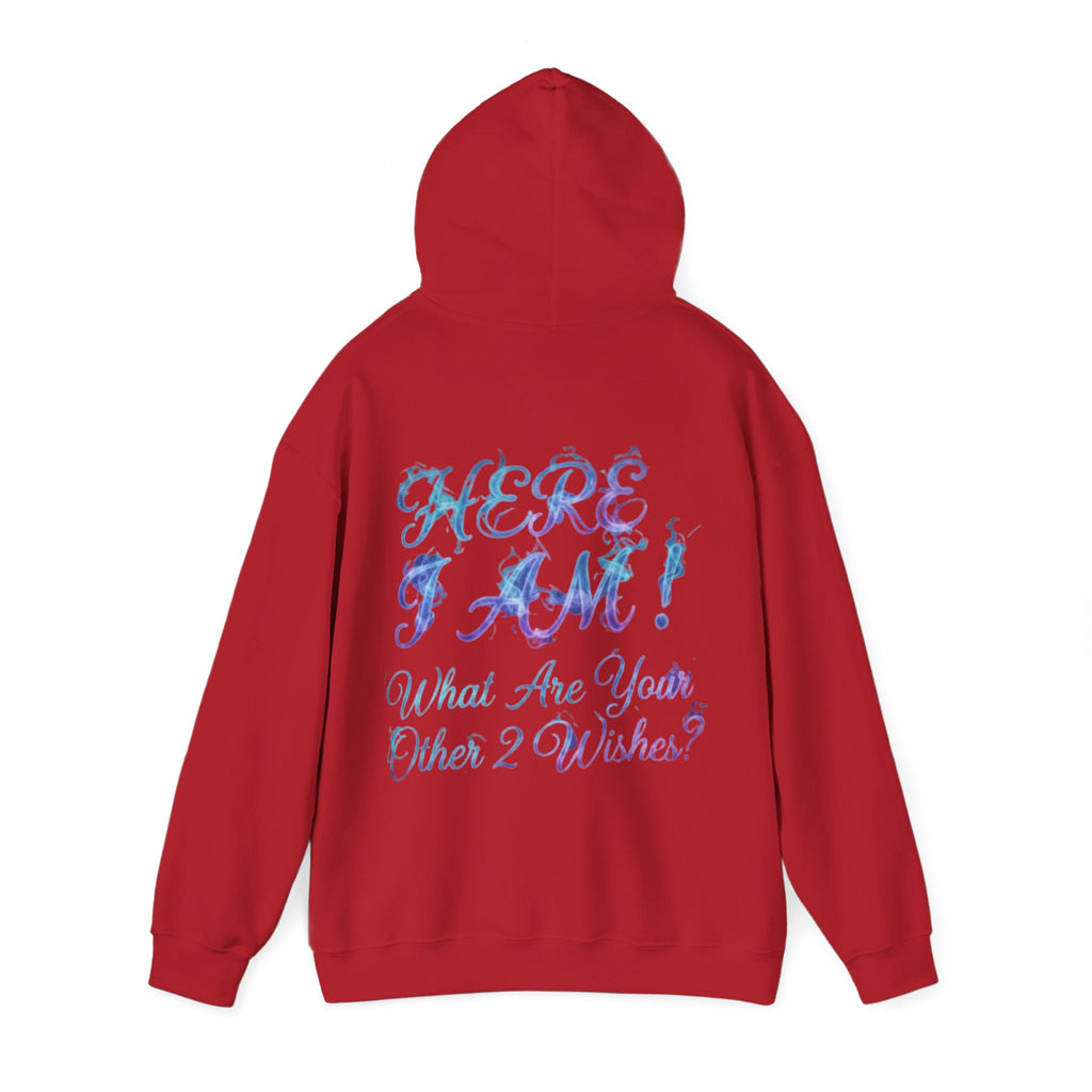 Adult Hoodie — “Here I Am!” Inspirational Script Hooded Sweatshirt