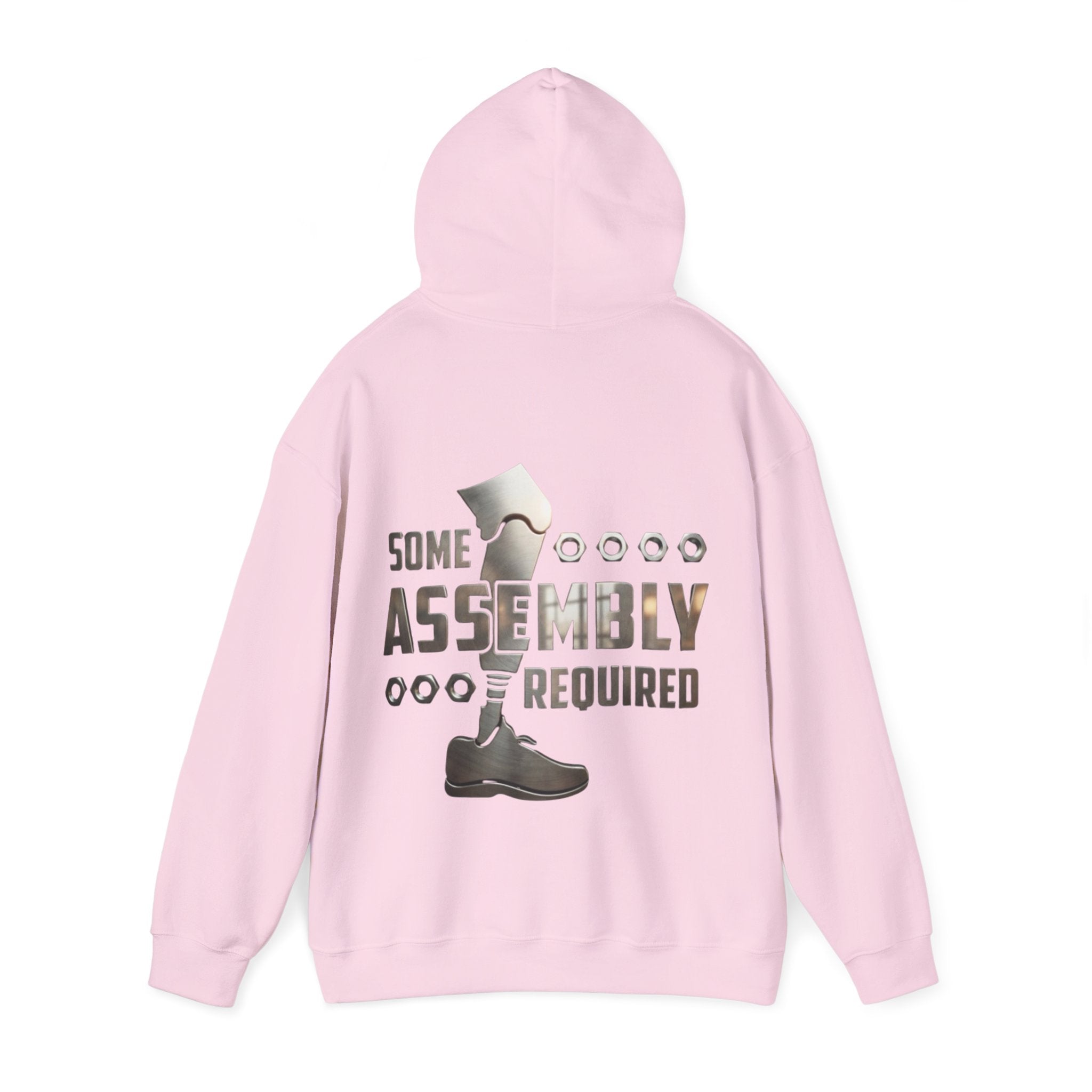 Adult Hoodie — "Some Assembly Required" Robot Leg Graphic Pullover