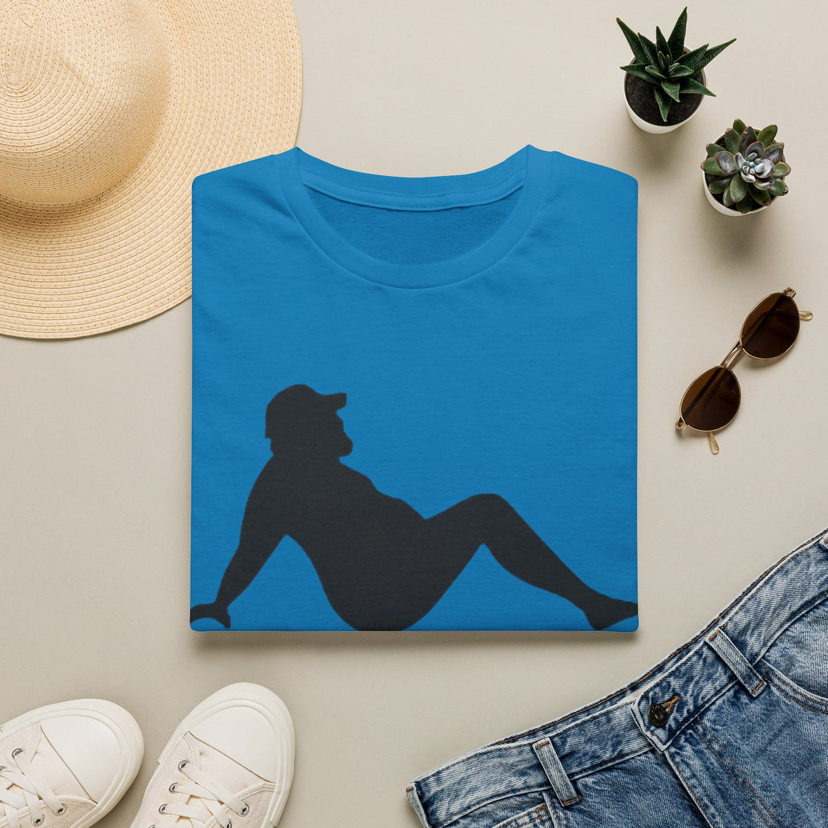Curvy Silhouette Adult T-Shirt — "Real Men Have Curves" Graphic Tee